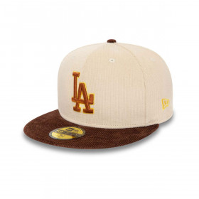 Gorra 59Fifty Los Angeles Dodgers MLB Cord Essentials Beige