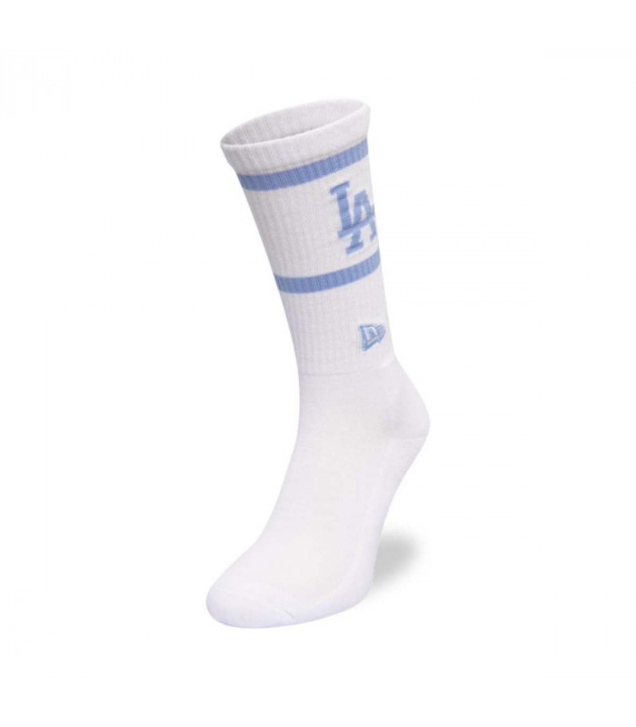Medias Los Angeles Dodgers Stripe Crew Socks White MLB