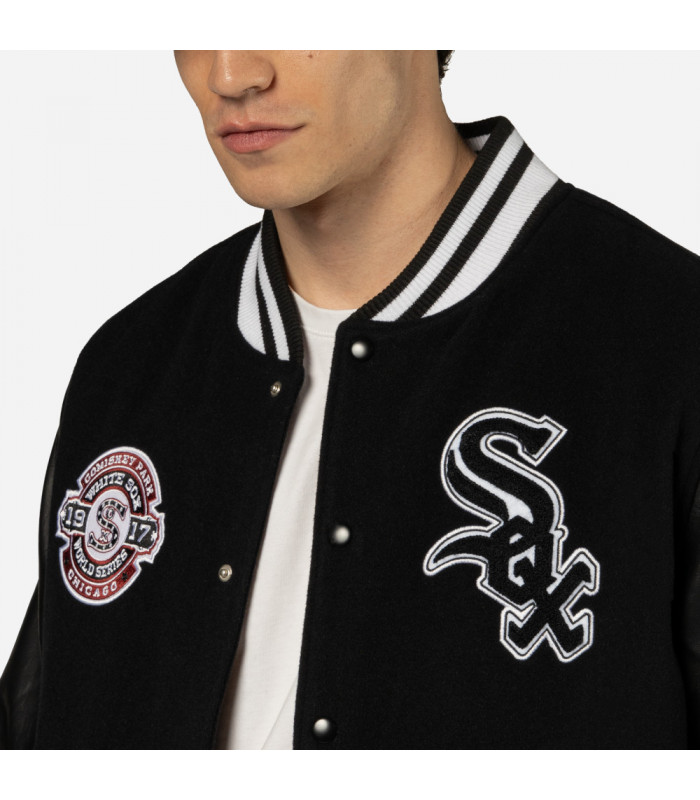 Casaca MLB  Chicago White Sox Patches Black