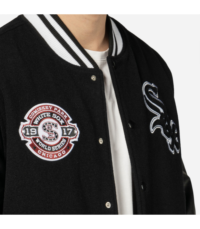 Casaca MLB  Chicago White Sox Patches Black