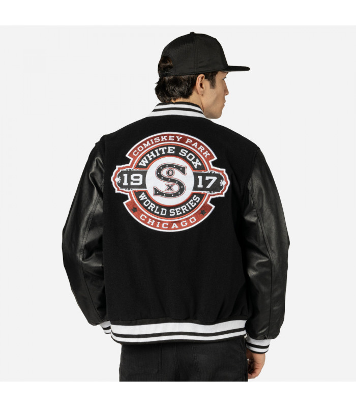 Casaca MLB  Chicago White Sox Patches Black
