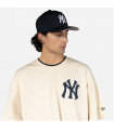 Polo T-Shirt MLB  New York Yankees Patches Light Beige