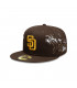Gorra 59Fifty MLB  San Diego Padres Tonal Wave Dark Brown