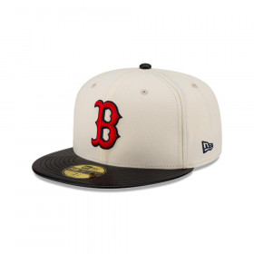 Gorra 59Fifty MLB Boston Red Sox Leather Visor White