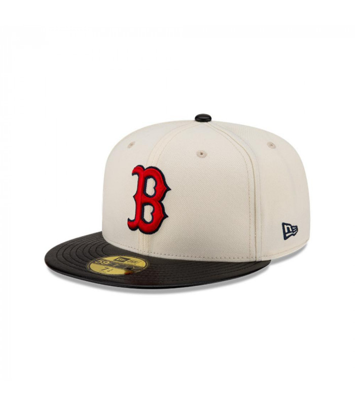 Gorra 59Fifty MLB Boston Red Sox Leather Visor White