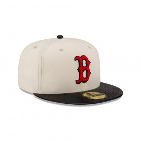 Gorra 59Fifty MLB Boston Red Sox Leather Visor White
