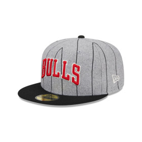 Gorra 59Fifty Chicago Bulls Heather Pinstripe Grey