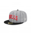 Gorra 59Fifty Chicago Bulls Heather Pinstripe Grey