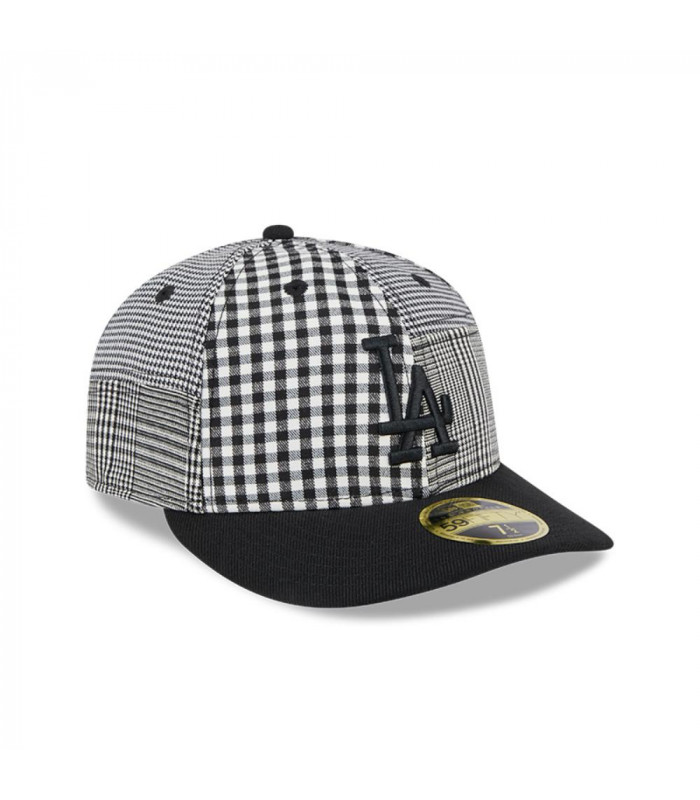 Gorra 59Fifty LP Los Angeles Dodgers MLB Patch Plaid Black