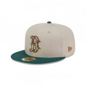Gorra 59Fifty Boston Red Sox Tree Bark Fill Grey MLB