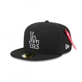 Gorra 59Fifty MLB Los Angeles Dodgers Alpha Industries Negro