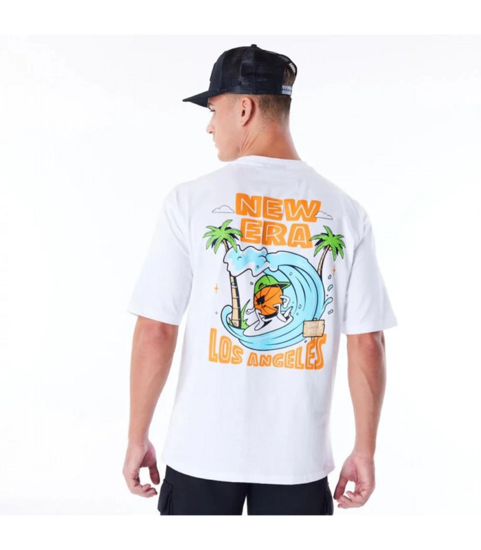 Polo New Era Branded City Graphic Blanco