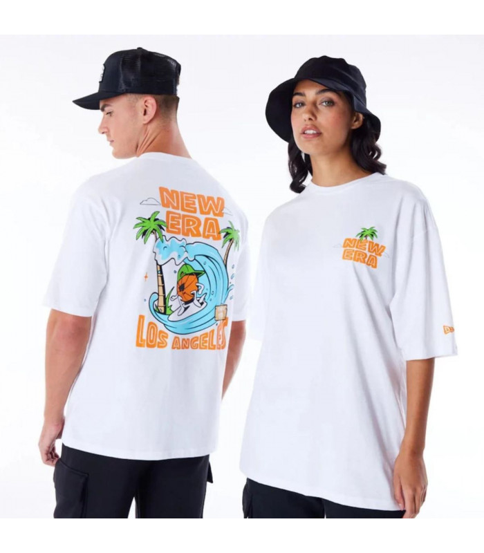 Polo New Era Branded City Graphic Blanco
