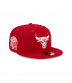 Gorra 59Fifty NBA Chicago Bulls Evergreen Rojo