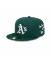 Gorra 59Fifty MLB Oakland Athletics Team Verbiage Verde
