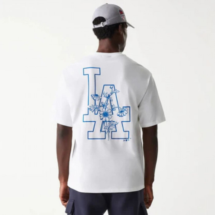 Polo MLB Los Angeles Dodgers Floral Blanco
