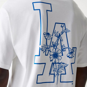 Polo MLB Los Angeles Dodgers Floral Blanco
