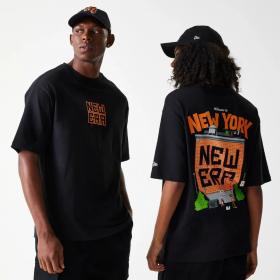 Polo T-Shirt New Era Branded  City Grphc Black
