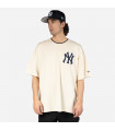 Polo T-Shirt MLB  New York Yankees Patches Light Beige