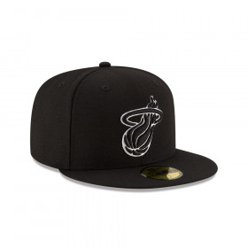 Gorra 59Fifty Miami Heat NBA 5950 Blk/Whi Negro
