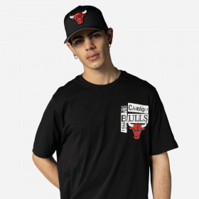 Polo T-Shirt NBA  Chicago Bulls Nba Newspaper Black