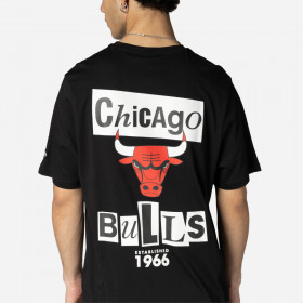 Polo T-Shirt NBA  Chicago Bulls Nba Newspaper Black