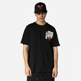 Polo T-Shirt NBA  Chicago Bulls Nba Newspaper Black
