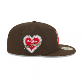 Gorra 59Fifty MLB Los Angeles Dodgers Love From Marrón