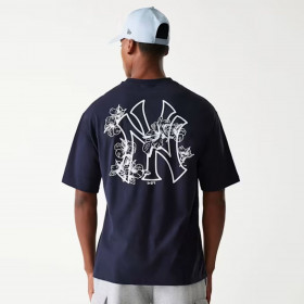 Polo MLB New York Yankees Floral Azul