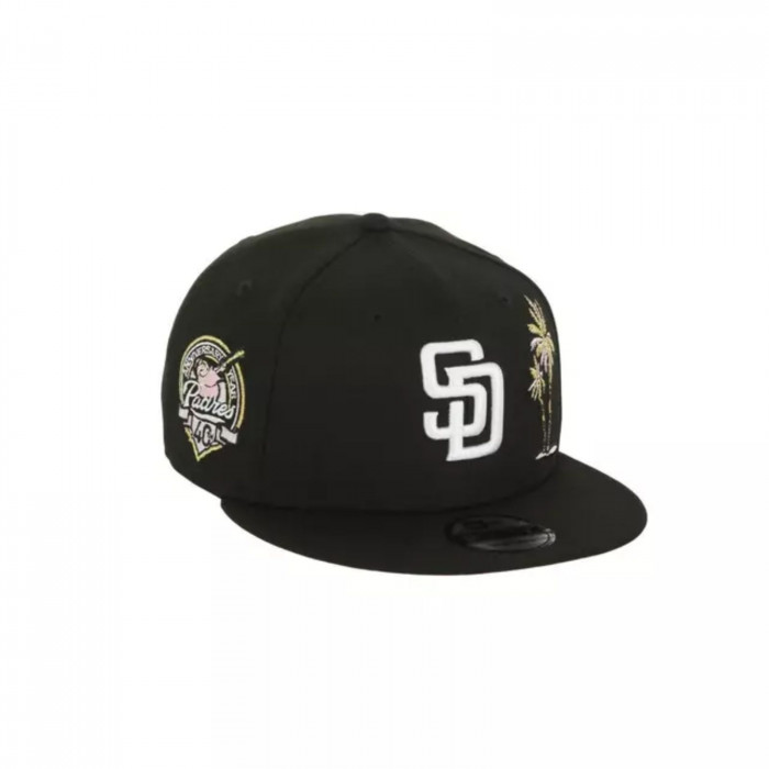 Gorra 9Fifty MLB San Diego Padres Black and Pink Patch Negro