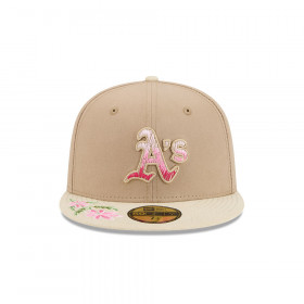 Gorra 59Fifty MLB Oakland Athletics Hand Stitched Floral Beige