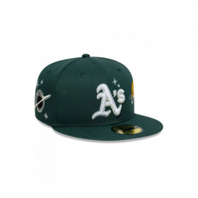 Gorra 59Fifty MLB Oakland Athletics Planet Icon Verde