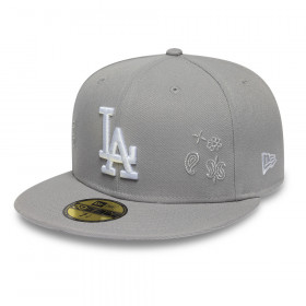 Gorra 59Fifty MLB Los Angeles Dodgers Paisley Embroidery Gris