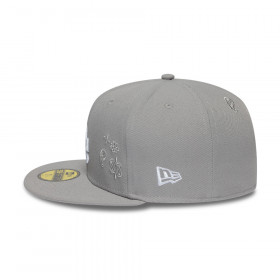 Gorra 59Fifty MLB Los Angeles Dodgers Paisley Embroidery Gris