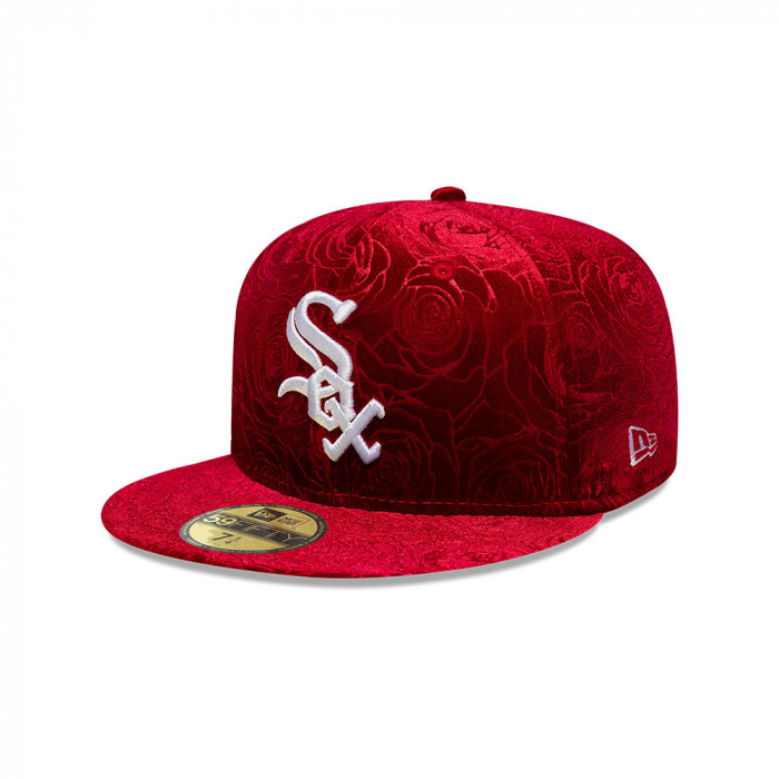 Gorra 59Fifty MLB Chicago White Sox Floral Velour Rojo