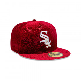 Gorra 59Fifty MLB Chicago White Sox Floral Velour Rojo