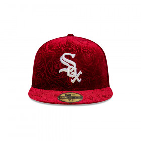 Gorra 59Fifty MLB Chicago White Sox Floral Velour Rojo