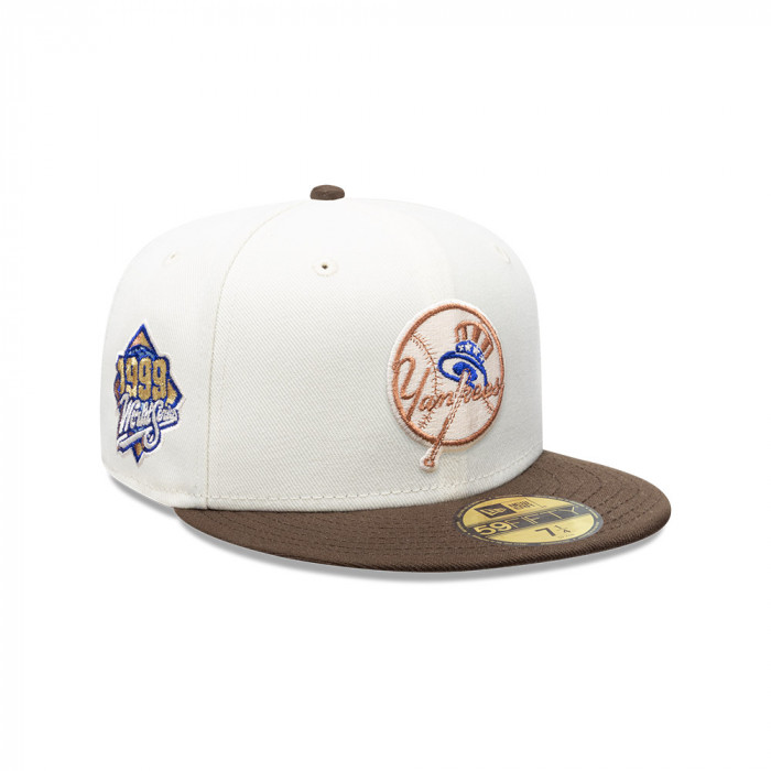 Gorra 59Fifty MLB New York Yankees Chrome Walnut Blanco
