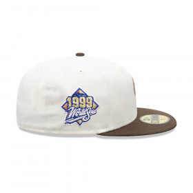 Gorra 59Fifty MLB New York Yankees Chrome Walnut Blanco