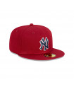 Gorra 59Fifty MLB New York Yankees Seasonal Chain Stitch Rojo