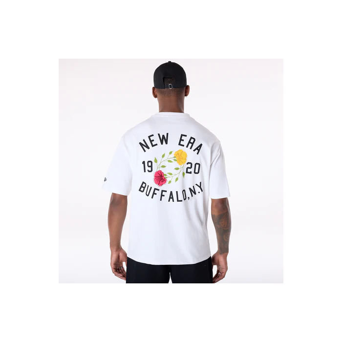 Polo New Era Floral Graphic Blanco