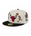 Gorra 59Fifty NBA Chicago Bulls Space Jam Blanco