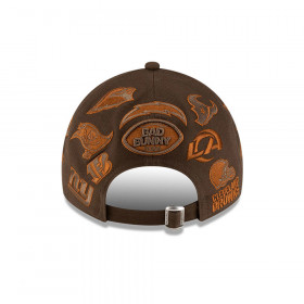 Gorra Casual Classic NFL All Over Bad Bunny Super Tazón Marrón