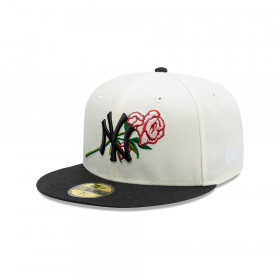 Gorra 59Fifty MLB New York Yankees Pink Rose Blanco