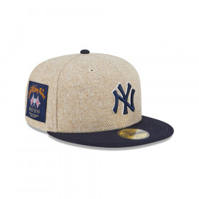 Gorra 59Fifty MLB New York Yankees Herringbone Moon Beige