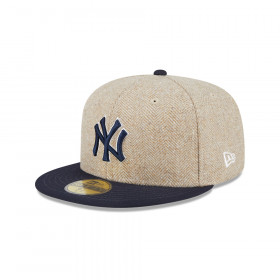 Gorra 59Fifty MLB New York Yankees Herringbone Moon Beige