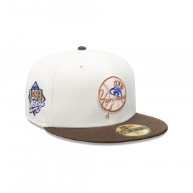 Gorra 59Fifty MLB New York Yankees Chrome Walnut Blanco