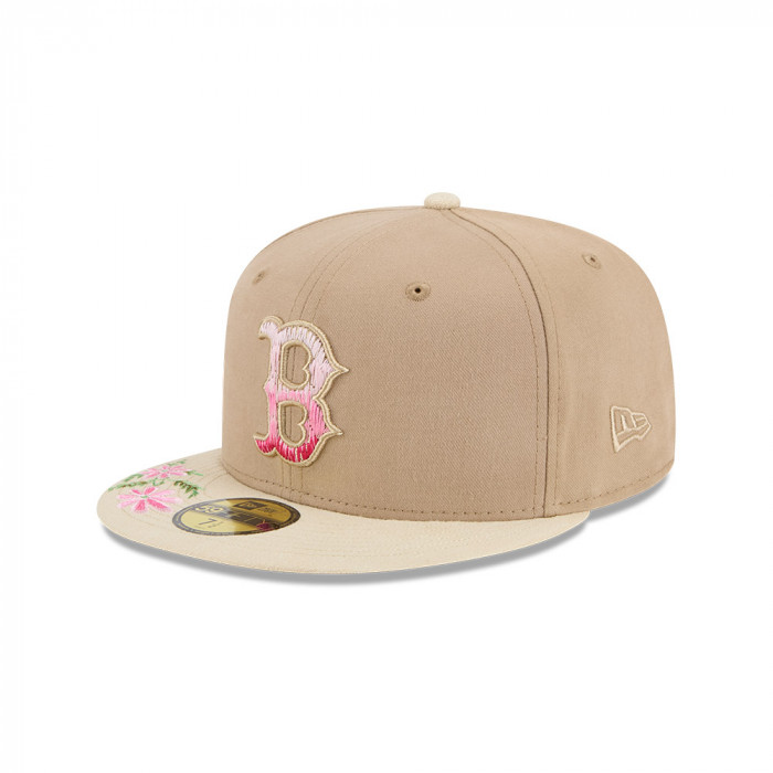 Gorra 59Fifty MLB Boston Red Sox Hand Stitched Floral Beige