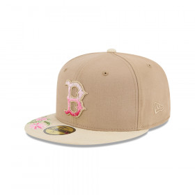 Gorra 59Fifty MLB Boston Red Sox Hand Stitched Floral Beige