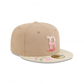Gorra 59Fifty MLB Boston Red Sox Hand Stitched Floral Beige